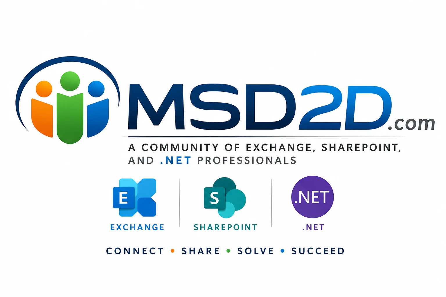 MSD2D.com logo, a community of Exchange, SharePoint and .NET professionals
