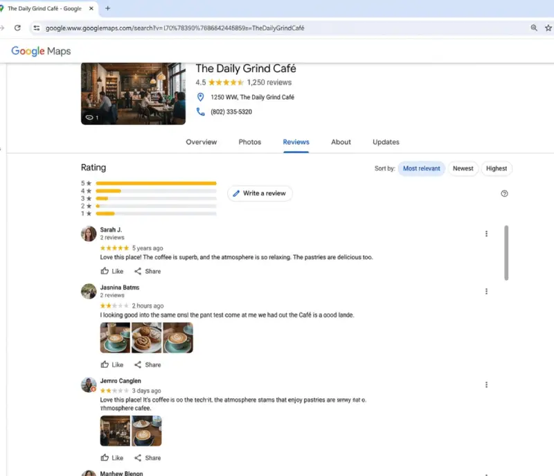 Tucson business owner replying to a Google review